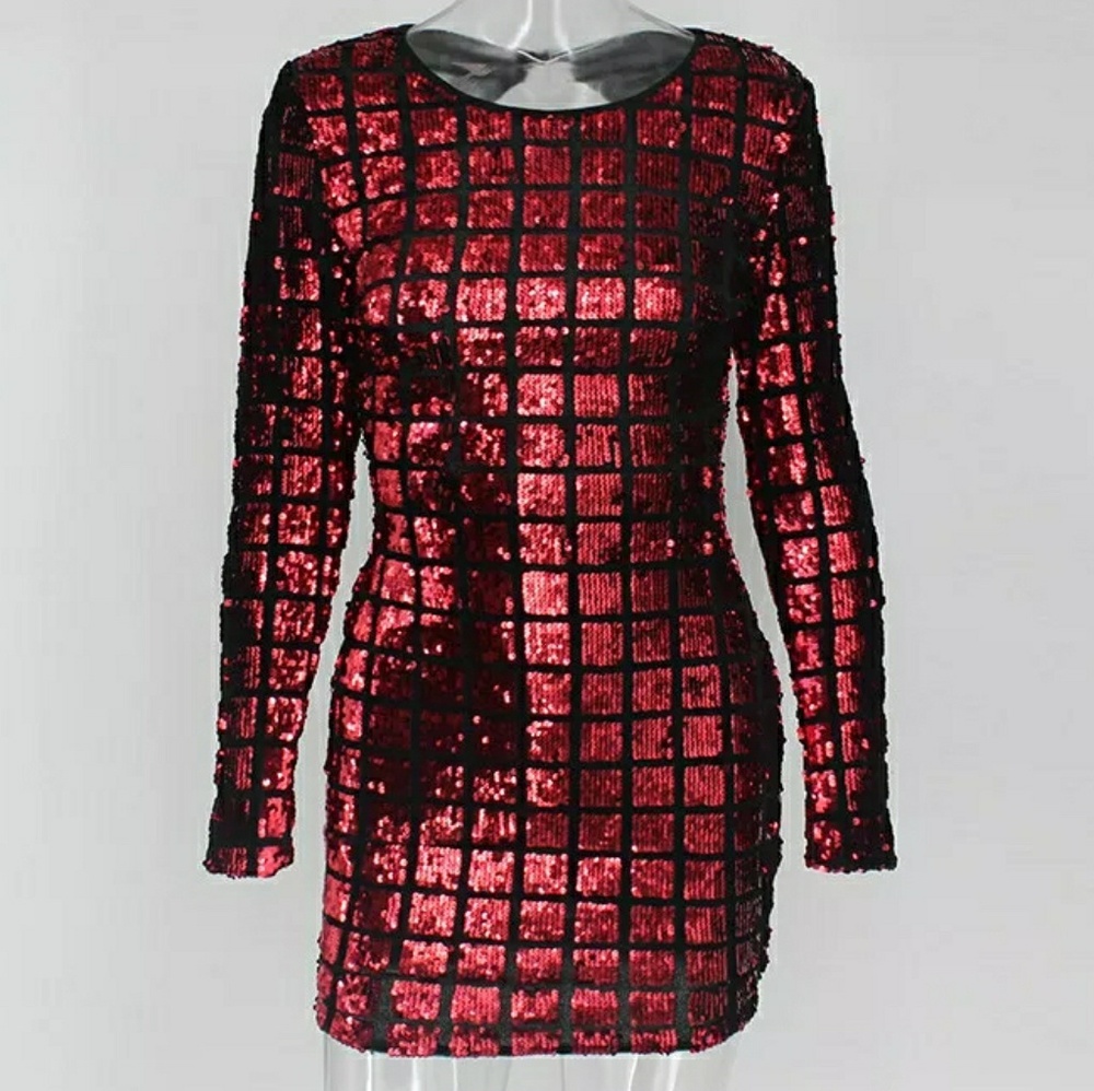 Red,Sequins Spark - image 6